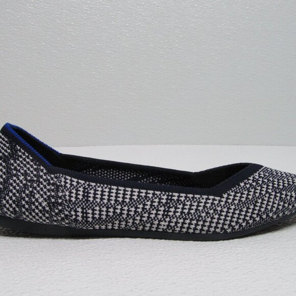 Rothy’s The Point Black White Houndstooth Flats Pointed Toe size 9 - Picture 6 of 9